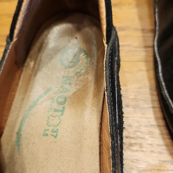 Naot Matai Mary Jane Leather Black Swirl Shoes Size 37 - Picture 9 of 11